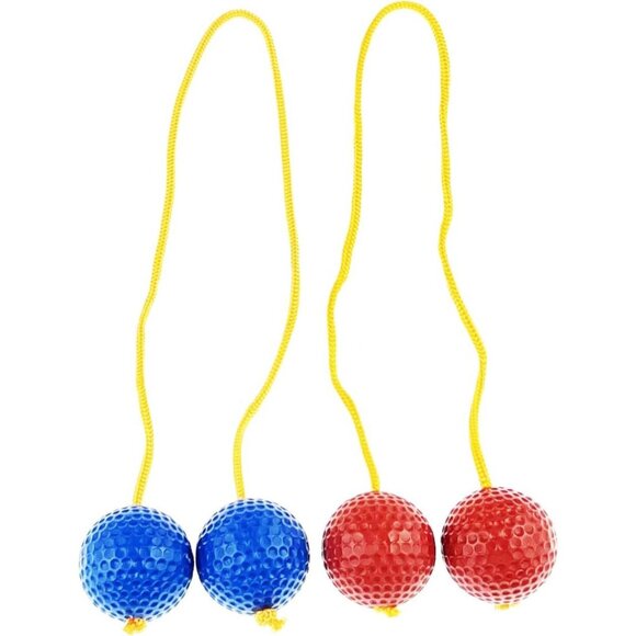 6 Pack Ladder Balls Toss Replacement Ball Red Blue Yellow Rope Fun Backyard - Picture 2 of 7
